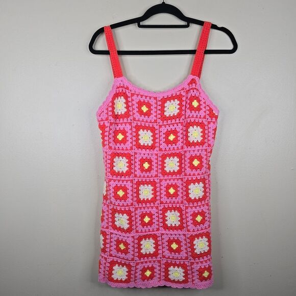 Zara Pink and Orange Spaghetti Strap Sundress Mini - Picture 7 of 10